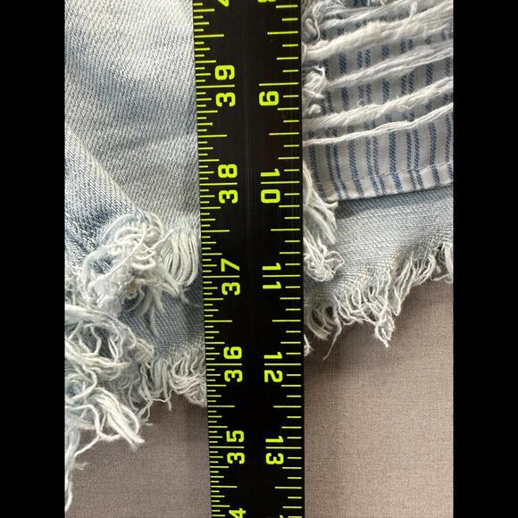 American Eagle Womens Blue Denim Shorts Vintage Hi Rise Festival Size 0 - Picture 8 of 13